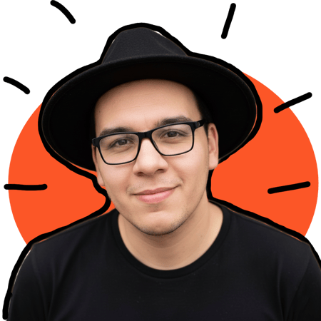 A picture of Emiliano with a fedora-style hat A picture of Emiliano with a fedora-style hat